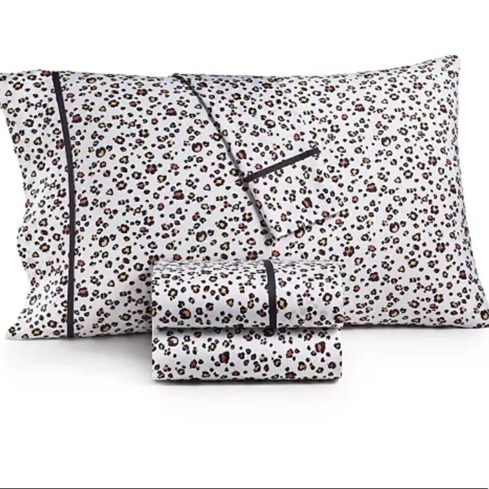 Whim By Martha Stewart leopard print Twin Sheets - Picture 1 of 4